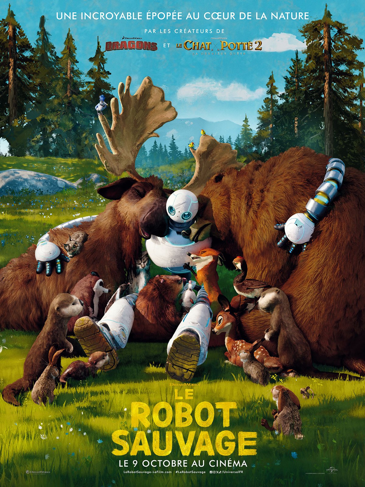 Affiche du film Le Robot Sauvage au cinéma Paradiso de St MArtin en Haut